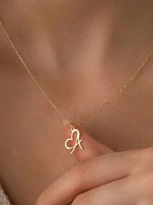 1 chiếc Dây chuyền đầu tình yêu bằng thép không gỉ mạ vàng vàng bạc dành cho nữ, thiết kế cá nhân hóa đơn giản, phù hợp với mọi loại trang phục, Giáng sinh và ngày lễ tình nhân là món quà hoàn hảo cho bạn gái Quà tặng sinh nhật cho mẹ Quà tặng Giáng sinh, Mẹ, Mẹ, Ngày của Mẹ, Quà tặng - Nhiều màu - Xem 2