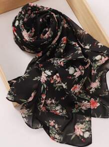 1 chiếc khăn trùm đầu in hoa Ditsy, khăn choàng voan cho nữ, khăn choàng đầu in hoa Abaya Phụ kiện ngày lễ tình nhân cho ngày lễ tình nhân cho phụ nữ - Nhiều màu - Xem 3