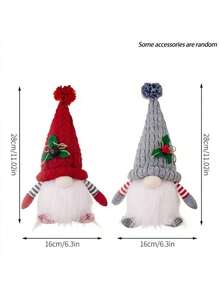 1 Bộ 5 món đồ trang trí búp bê Rudolph Giáng sinh lễ hội với thiết kế không mặt phát sáng, chất liệu PET, không dùng pin, dùng để trang trí cửa sổ, nhà, phòng khách, quầy bar, quán cà phê (một số phụ kiện là ngẫu nhiên), - Nhiều màu - Xem 4