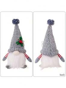 1 Bộ 5 món đồ trang trí búp bê Rudolph Giáng sinh lễ hội với thiết kế không mặt phát sáng, chất liệu PET, không dùng pin, dùng để trang trí cửa sổ, nhà, phòng khách, quầy bar, quán cà phê (một số phụ kiện là ngẫu nhiên), - Nhiều màu - Xem 2