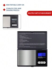 1pc Mini Electronic Scale, With LED Display And Protective Cover, Easy To Store And Carry, High Precision, Can Be Used To Measure The Weight Of Small Items Such As Jewelry Metal And Powder, Battery Not Included - Multicolor - View 10