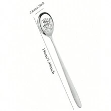 1 cái, Chúng ta đều điên rồ ở đây Alice khắc thìa, ngũ cốc vui nhộn cà phê trà kem bơ đậu phộng thìa thép không gỉ đồ dùng học tập, quà tặng Giáng sinh - Nhiều màu - Xem 2