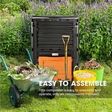 VIVOSUN Compost Bin 80Gal/300L Outdoor Composter Large Capacity Fertile Soil - 1 - View 10