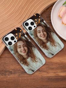 1pc Customized Photo Phone Case Compatible With Apple IPhone 15 Pro Max / S24 Ultra / / / OnePlus And Other Models - Clear - View 4