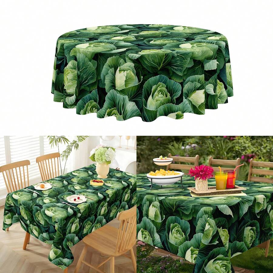 JIT 1 件复活节兔子花朵桌布,带鸡蛋的花卉图案,防水涤纶,机织,非常适合春季盛宴、家庭聚会和节日晚宴春夏装饰厨房配件 - 555 - 查看 1