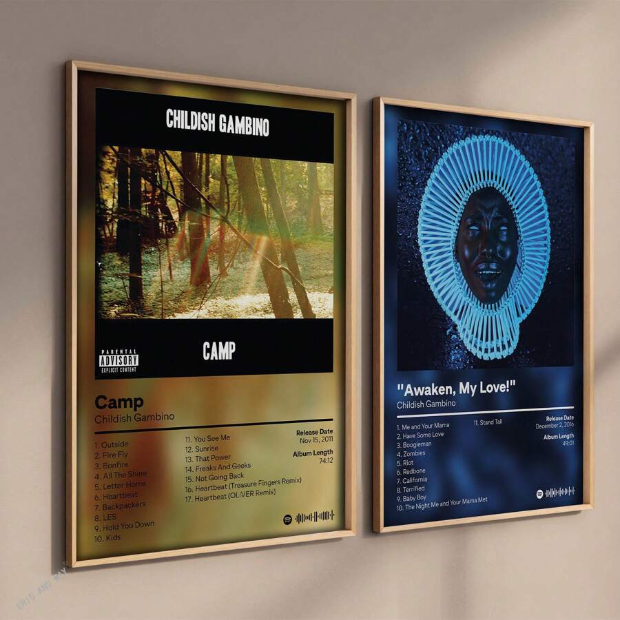 1 pezzo cartellone artistico in stile estetico con copertina di album di musica pop rap, artista rapper, hip hop, rock, decorazione da parete per la stanza, senza cornice - Multicolore - Visualizzare 1