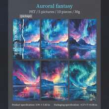 30 件复古梦幻星空背景贴纸，剪贴簿装饰材料，适用于规划师 - 彩色 - 查看 14