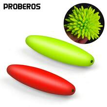 PRO BEROS PROBEROS 100 Phao câu cá dành cho cá da trơn, Phao câu cá bằng bọt cứng sống động, Độ nổi mạnh để câu cá nước ngọt nước mặn, Hoàn hảo cho giàn câu cá da trơn Santee - Đỏ - Xem 2