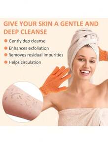 24/16/12/5/4/2/1 szt. Peelingujące rękawice prysznicowe, wielofunkcyjne kombinacje peelingujące rękawice do ciała, głęboki peeling do usuwania martwego naskórka, rękawice peelingujące pod prysznic, narzędzia do mycia ciała dla kobiet i mężczyzn wystrój łazienki domowej lato powrót do szkoły