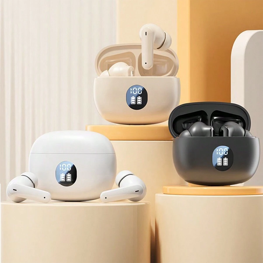 M69 无线蓝牙 5.3 耳机重低音立体声耳塞带防噪音 LED 显示屏 IP7 防水耳机 - 彩色 - 查看 1