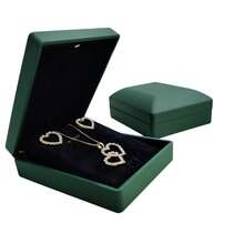 Jewelry Box With LED Light. - xanh quân đội - Xem 3