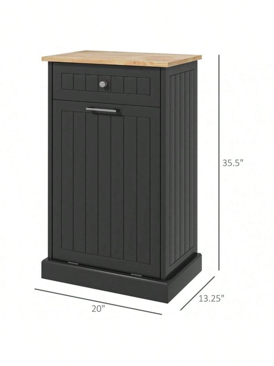 Kitchen Tilt Out Trash Bin Free Standing Recycling