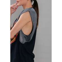 GRATEFULLY SILVER MEN'S TANK TOP WITH CUT-OUT SHOULDER - 黑色 - 查看 8