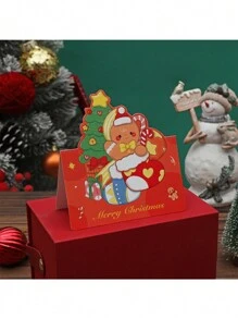 6 Retro Christmas Card Head Gift Packaging Card Gift Card Gift Card Gift Card Flower Shop Baking Gift Card Blessing Card - Multicolor - View 12