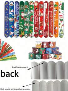 10 chiếc nhẫn bấm Giáng sinh, quà tặng Giáng sinh, ông già Noel, tuần lộc, thiết kế cây thông Noel, phụ kiện ngày lễ, đồ trang trí tiệc Giáng sinh, quà tặng ngày lễ, đồ trang trí Giáng sinh - Nhiều màu - Xem 4
