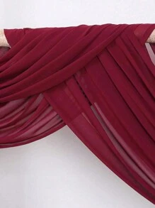 Cortinas de tul transparentes con forma de arco para decoración de fiestas, techos, arcos de boda, recepciones, tela decorativa, Navidad (300*75cm/180*30cm)
