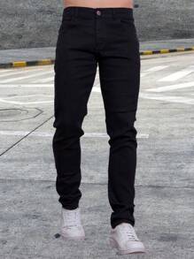 Kit 2 Men's Jeans Zipper Lycra Jeans Color Medium Black Stretch Manufacturers Special Prices Direct - Nhiều màu - Xem 3