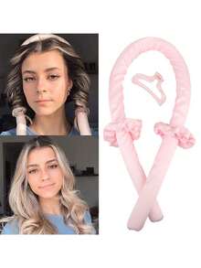 1 Bộ dụng cụ uốn tóc Slouchy không dùng nhiệt, Bộ dụng cụ tạo kiểu tóc xoăn ngủ họa tiết da báo Dopamine không dùng nhiệt mới với lô uốn tóc xốp Slouchy bằng cao su, Phụ kiện tóc tạo sóng tự nhiên - Nhiều màu - Xem 5