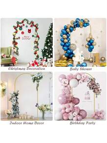 1 pezzo Supporto in metallo a forma di arco, cornice ad arco dorata per palloncini per matrimonio, compleanno, festa nuziale, decorazione natalizia