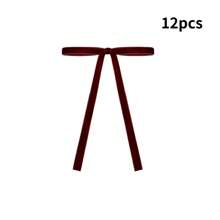 12/24 Pcs Velvet Christmas Bows For Christmas Tree Rustic Crafts Gift Bows Vintage Velvet Ribbon Bows For Xmas Home Outdoor Indoor Valentines