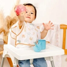 1 pieza Babero sin mangas impermeable y lavable para bebé/niño pequeño