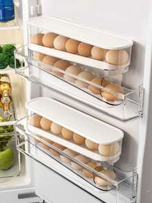 1 Giá để trứng cho tủ lạnh, Hộp đựng trứng, Giá để trứng cuộn tự động, Máy phân phối trứng tiết kiệm không gian Tự động lăn, Hộp đựng trứng dung tích lớn lưu trữ 12 quả trứng, Hộp đựng trứng tủ lạnh tự động lăn, - Nhiều màu - Xem 2