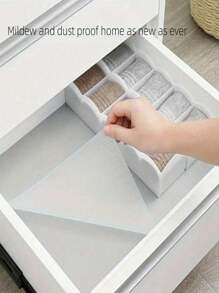 1卷清透防水墊，防滑廚房櫥櫃，架子，書桌襯墊 - 無色 - 查看 8