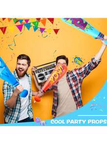 1pc. Game Inflatable Baseball Bat Party Props Online Celebrity Selling Inflatable Baseball Bat Color Refueling Rod Sports Props POW Stick - Multicolor - View 6