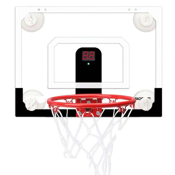 CYFIE Suction Cup Basketball Hoop, Scoring Basketball Hoop With Scoreboard And Sounds, Mini Basketball Hoop, 3 Balls