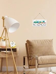 1 件，“灵魂歌唱”，可爱的小鸟挂饰，墙壁和门口装饰，送给朋友的礼物，小尺寸木制标牌 - 靈魂在唱歌 - 查看 5