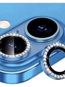 KIT 2/3 Camera Lens Films Diamond Rhinestone For Iphone 16/16 Plus/16 Pro/16 Pro Max - 藍色 - 查看 7