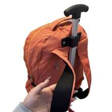 Unisex Nylon School Backpack Large Capacity With Trolley - 橘色 - 查看 2