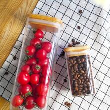 1PC/6PCS/12PCS Clear Glass Jars, Glass Condiment Jar, Spice Container With Airtight Bamboo Lids - Perfect For Tea, Coffee, Spice, Candy Storage - Includes Labels And Markers For Easy Organization - Ideal Kitchen Gadgets And Party Supplies