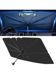 Sun Visor Windshield Dashboard Car UV Sun Protector Folding Umbrella Immediate Shipping - màu đen - Xem 3