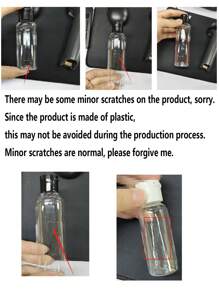 1/3/5pcs Clear Travel Bottles Pump Bottles Dispenser 100/50ml Lotion Pump Bottles Travel Toiletry Bottles Leak Proof For Lotion Body Wash Shampoo Conditioner Travel Size Cosmetics, Home TravelTravel Essentials ,Travel Organizer For Beach ,Summer Vacation Back To School School Supplies Holiday Camping Holiday Essentials Accessories Mini Perfume For Women Perfume For Men Perfume - Black - View 6