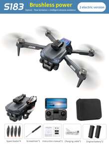 New Model S183 High-Configuration Remote Control Drone, High-Definition Dual-Camera Aerial Photography Remote Control Aircraft. Equipped With Optical Flow Hover - Black - View 11