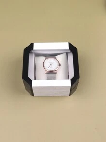 1pc Acrylic Octagonal Watch Display Storage Box, Without Watch - Multicolor - View 4