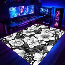 1件，美式油画风Ins风，花朵图案经典配色，欧式复古典雅设计，适用于客厅、卧室、厨房、卫生间、浴室、入户门、庭院，四季通用软地垫，家居装饰 - 彩色 - 查看 8