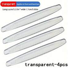 4pcs New Car Bumper Corner Guard Protector Decorative Trim, Universal For Front And Rear Bumpers