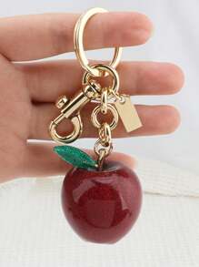 1 Piece Of Oversized Apple Keychain Pendant - Bag Charm Pendant - A Good Choice As A Halloween And Christmas Holiday Gift - Oversized Cherry Pendant - Fashionable Apple Pendant Accessories Ladies Bag Car Accessories School
