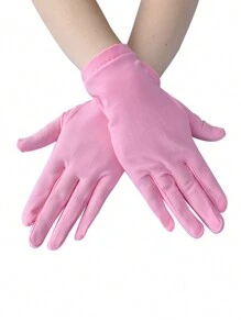 A Pair Of 22cm Milk Silk Elastic Short Riding Gloves, Suitable For Clothing Cosplay, Performances, And Fashion Decoration Holiday Gloves