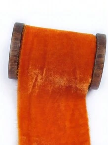 1pc Handmade Frayed Edging Velvet Suede Cloth Ribbon For Wedding Invitation Wrapping Bouquets Birthday Party Decorations Gifts Christmas & Thanksgiving Decorations, Gift Wrapping, Wedding Bouquets (Spool Not Included)