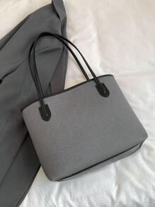 Nova Bolsa de Ombro Tote, Bolsa Casual de Grande Capacidade para Mulheres, Adequada para Ir e Voltar do Trabalho, Trabalhar, Férias
