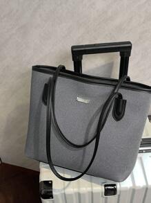 Nova Bolsa de Ombro Tote, Bolsa Casual de Grande Capacidade para Mulheres, Adequada para Ir e Voltar do Trabalho, Trabalhar, Férias