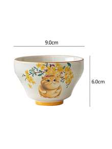 1 件可爱猫咪卡通陶瓷咖啡杯，复古鼠尾草绿色，容量 170 毫升，适合浓缩咖啡、拿铁艺术、早餐 - 古月杯 - 查看 8