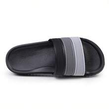 Dép xỏ ngón màu gradient đục lỗ cỡ lớn cho nam/nữ, dép xăng đan mùa hè thoáng khí thông thường trong nhà ngoài trời - màu đen - Xem 2