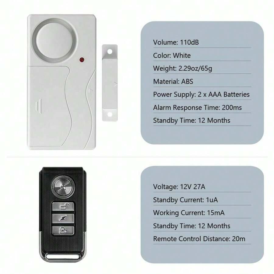 Door Window Entry Home Security Wireless Remote Control Sensor