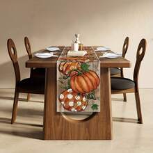 1 tấm khăn trải bàn Autumn Harvest - Vải Polyester hình vuông bền, chống nước - 13x72 inch, hoàn hảo cho phòng ăn tại nhà, nhà hàng, trang trí tiệc và lễ kỷ niệm ngày lễ - Nhiều thông số kỹ thuật - Xem 3