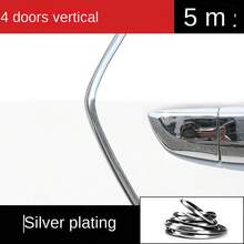 Dải viền cửa xe mạ crom 5m/196,85in, tấm bảo vệ cản sau có viền viền cuộn để chống trầy xước - Nhiều màu - Xem 11