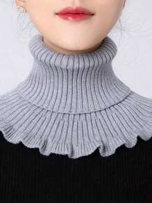 1pc Winter Knit Scarf, Warm Neck Wrap For Cold Weather